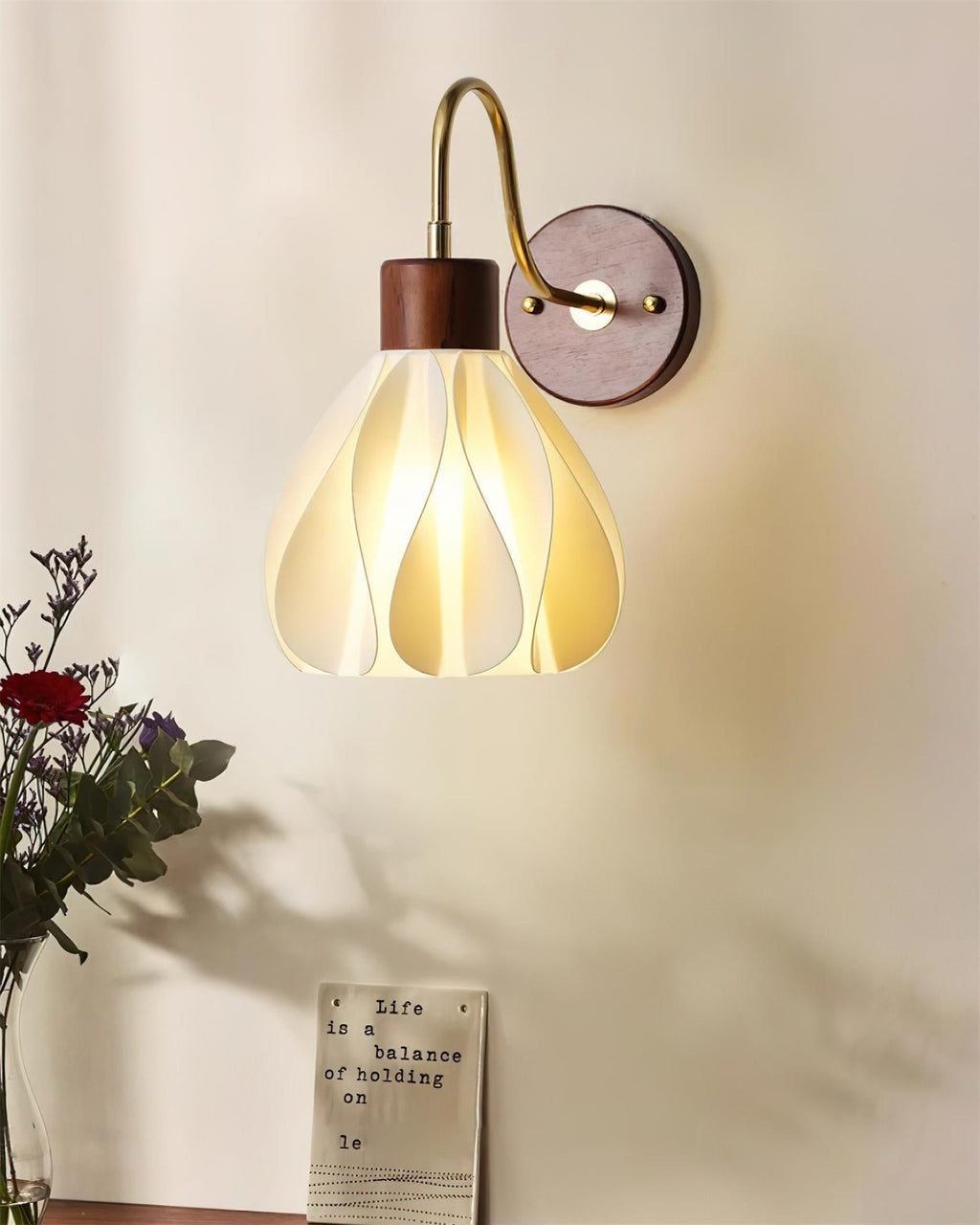 Damp Rated And Dimmable Gold Finish Bathroom Wall Light