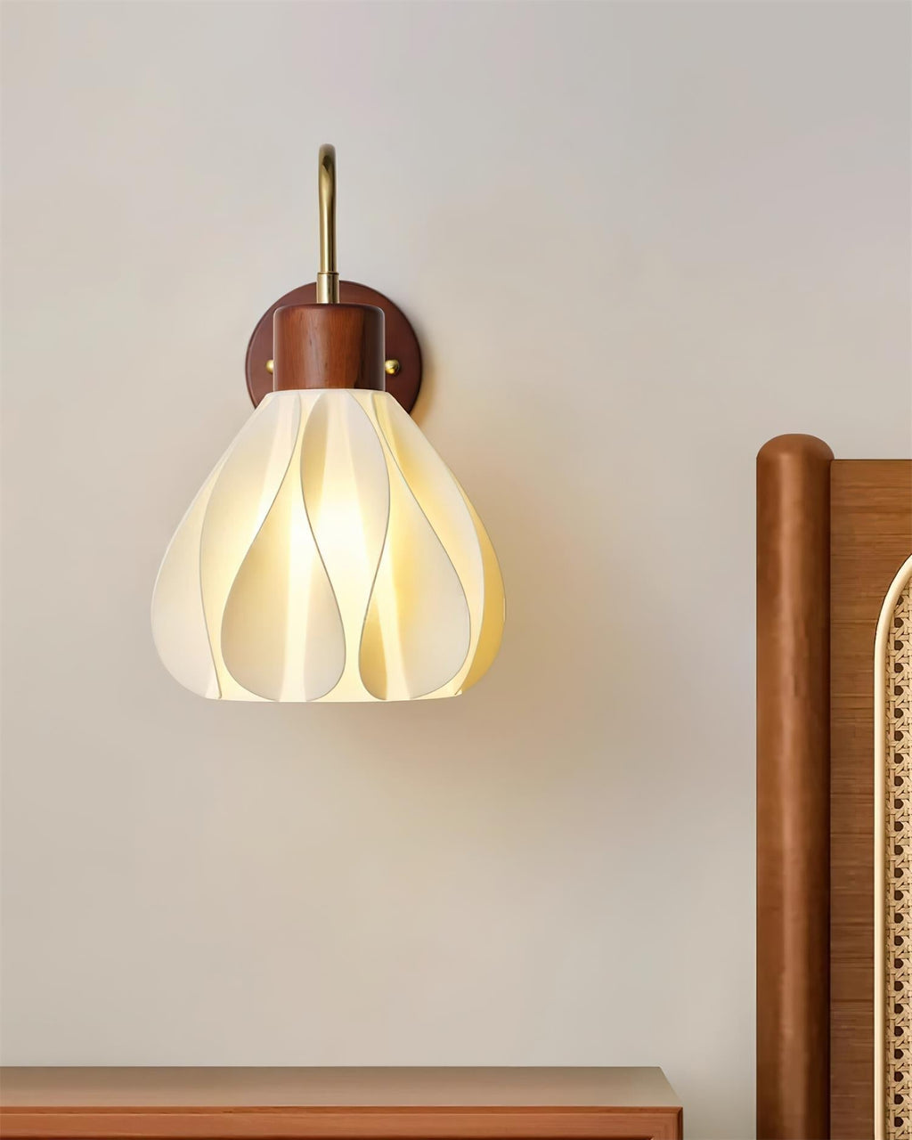 Damp Rated And Dimmable Gold Finish Bathroom Wall Light