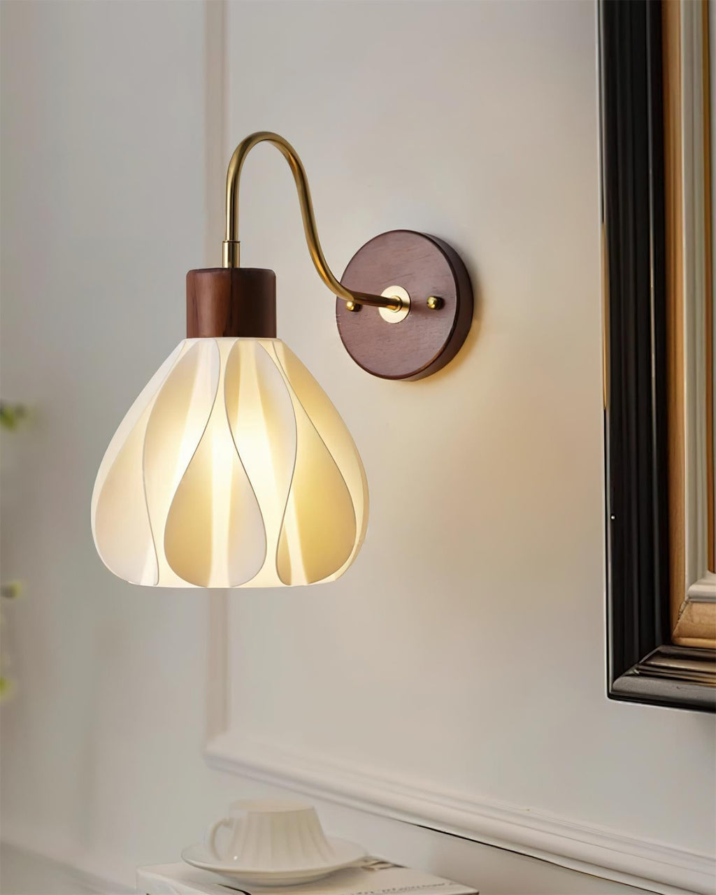 Damp Rated And Dimmable Gold Finish Bathroom Wall Light