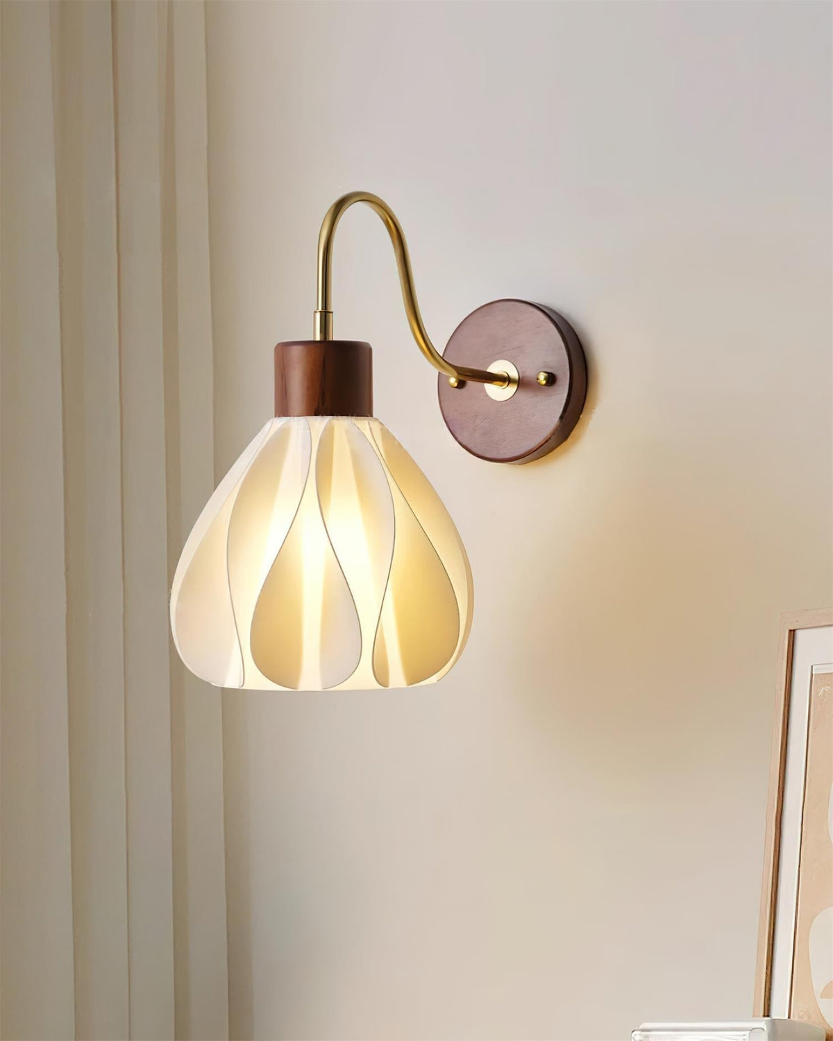 Damp Rated And Dimmable Gold Finish Bathroom Wall Light