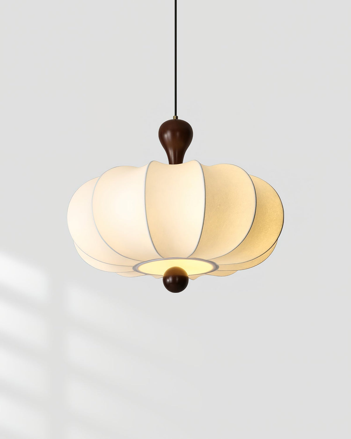 Lamp With Fabric Shade White Pendant