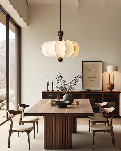 Lamp With Fabric Shade White Pendant