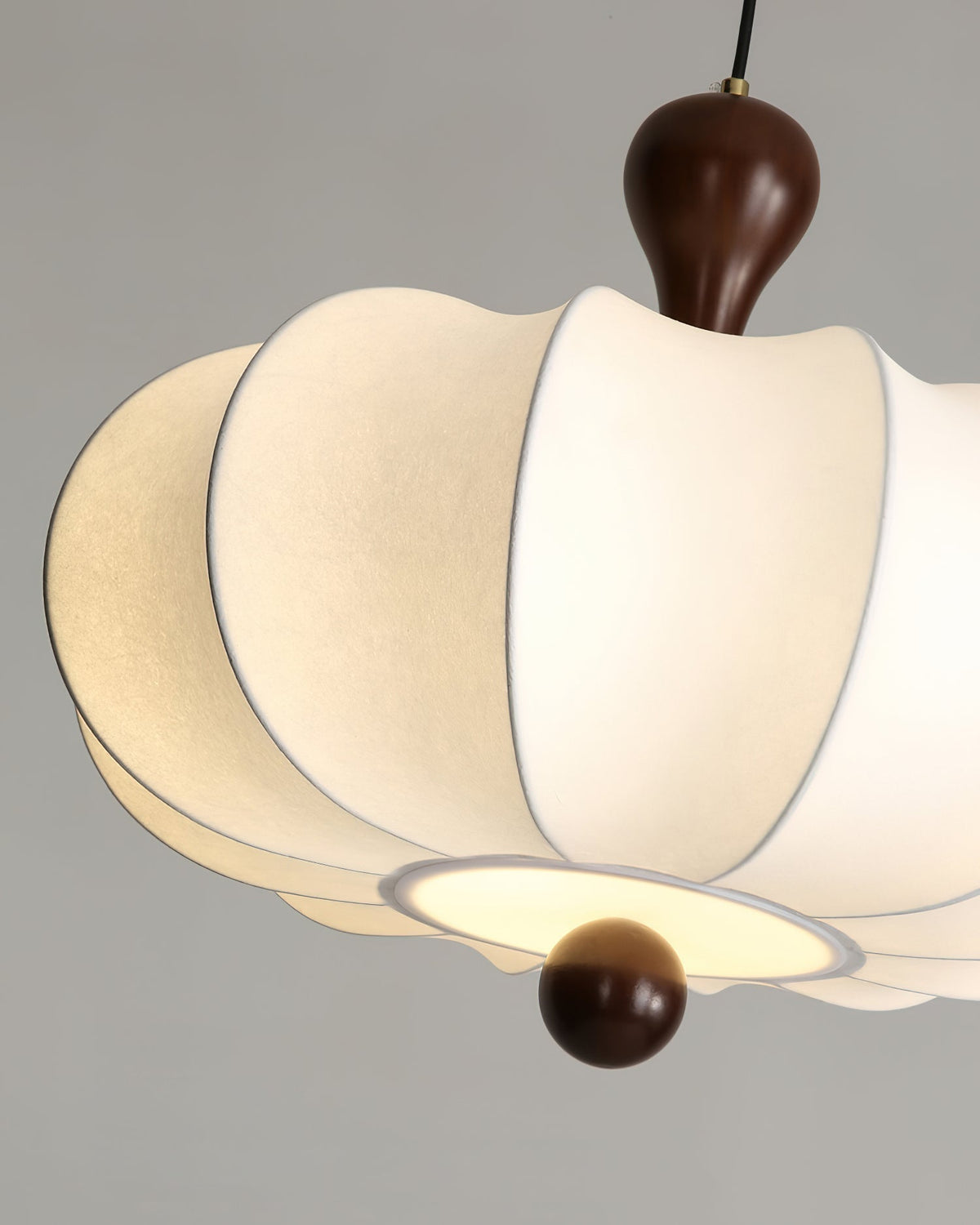 Lamp With Fabric Shade White Pendant
