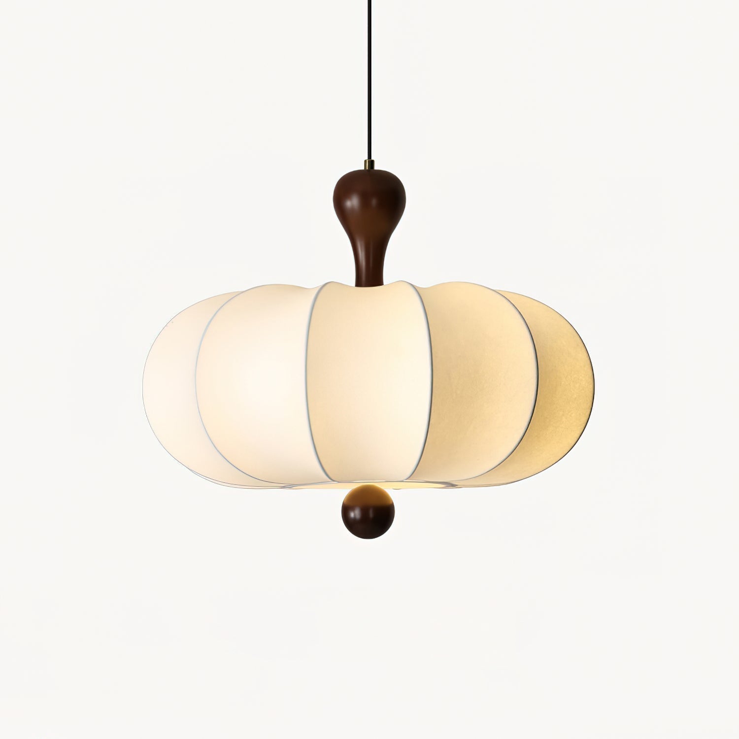 Lamp With Fabric Shade White Pendant