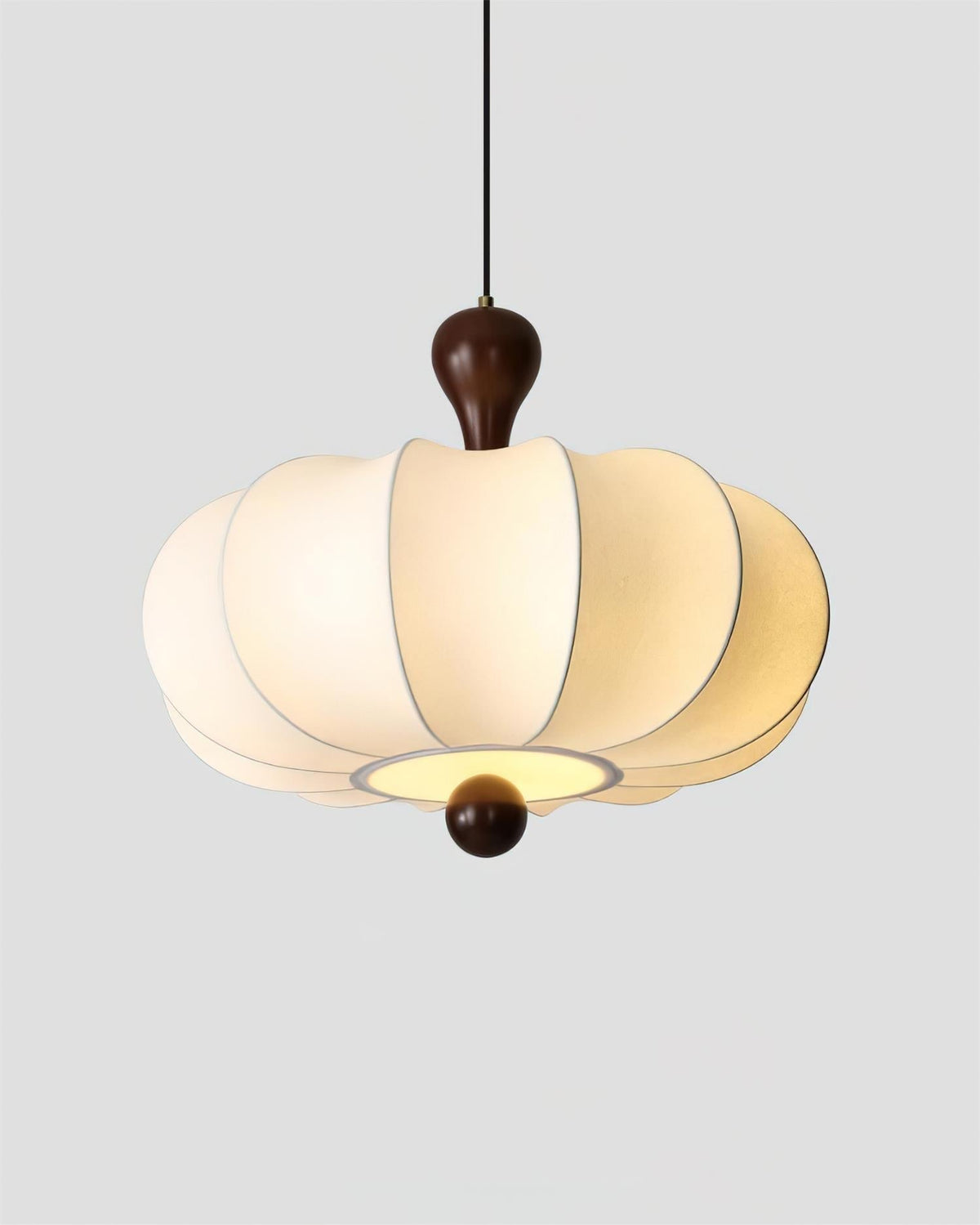 Lamp With Fabric Shade White Pendant
