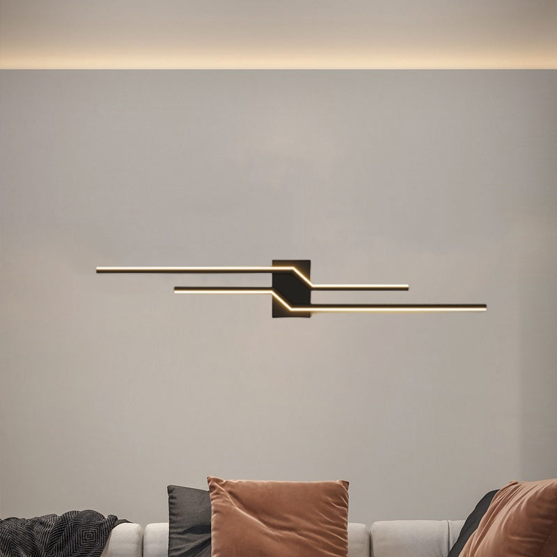 Three Colour Change Dimmable Minimalist Linear Metal Vanity Wall Light