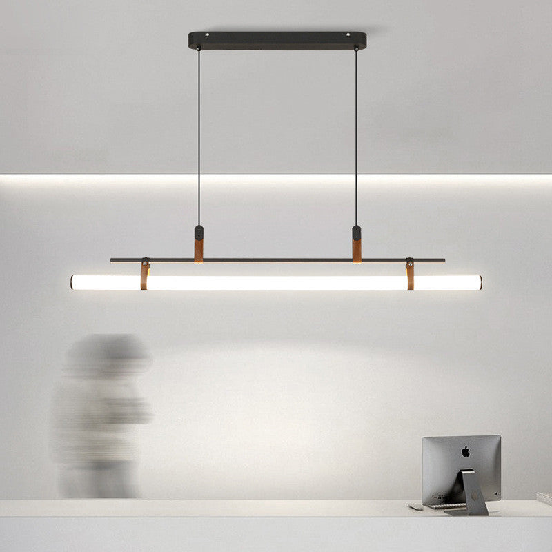 Black Gold Modern Linear Pendant Light For Living Spaces