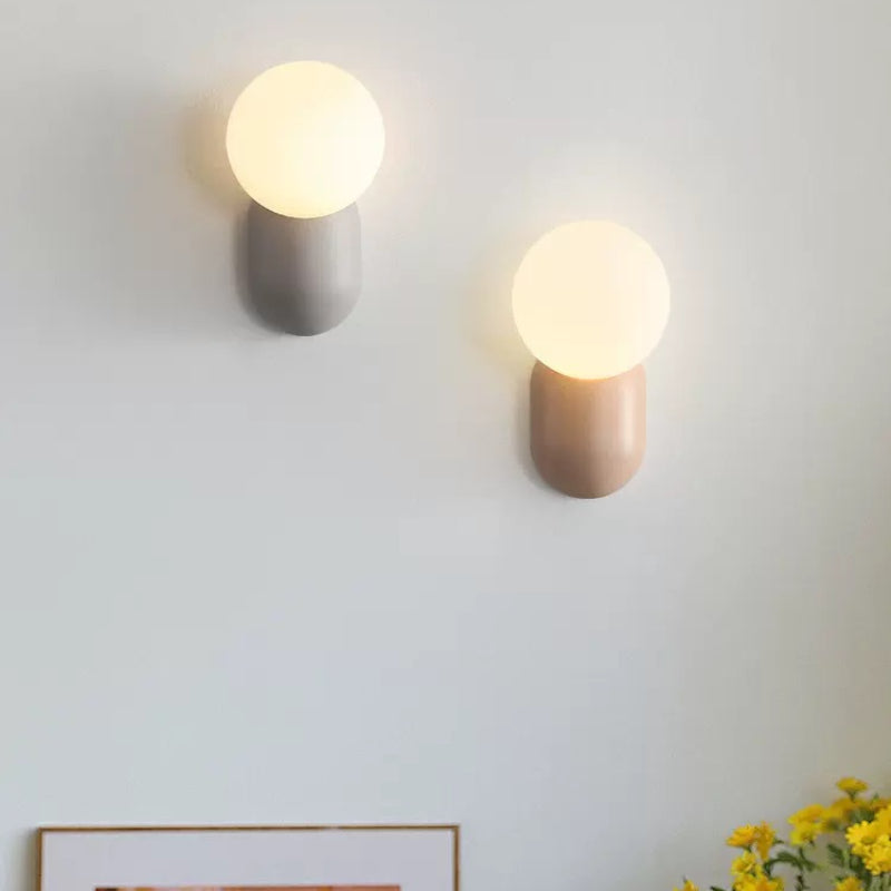 LED Wall Light For Bedroom And Living Room Aurora Resin Glass