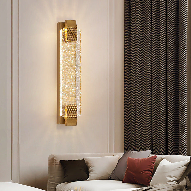 Modern Glass And Metal Wall Lamp For Living And Dining Astra