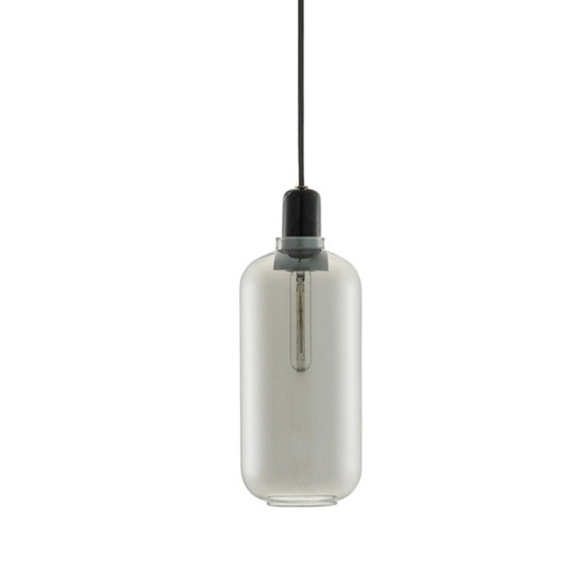 Pendant Light With Marble Glass Finish Cylinder