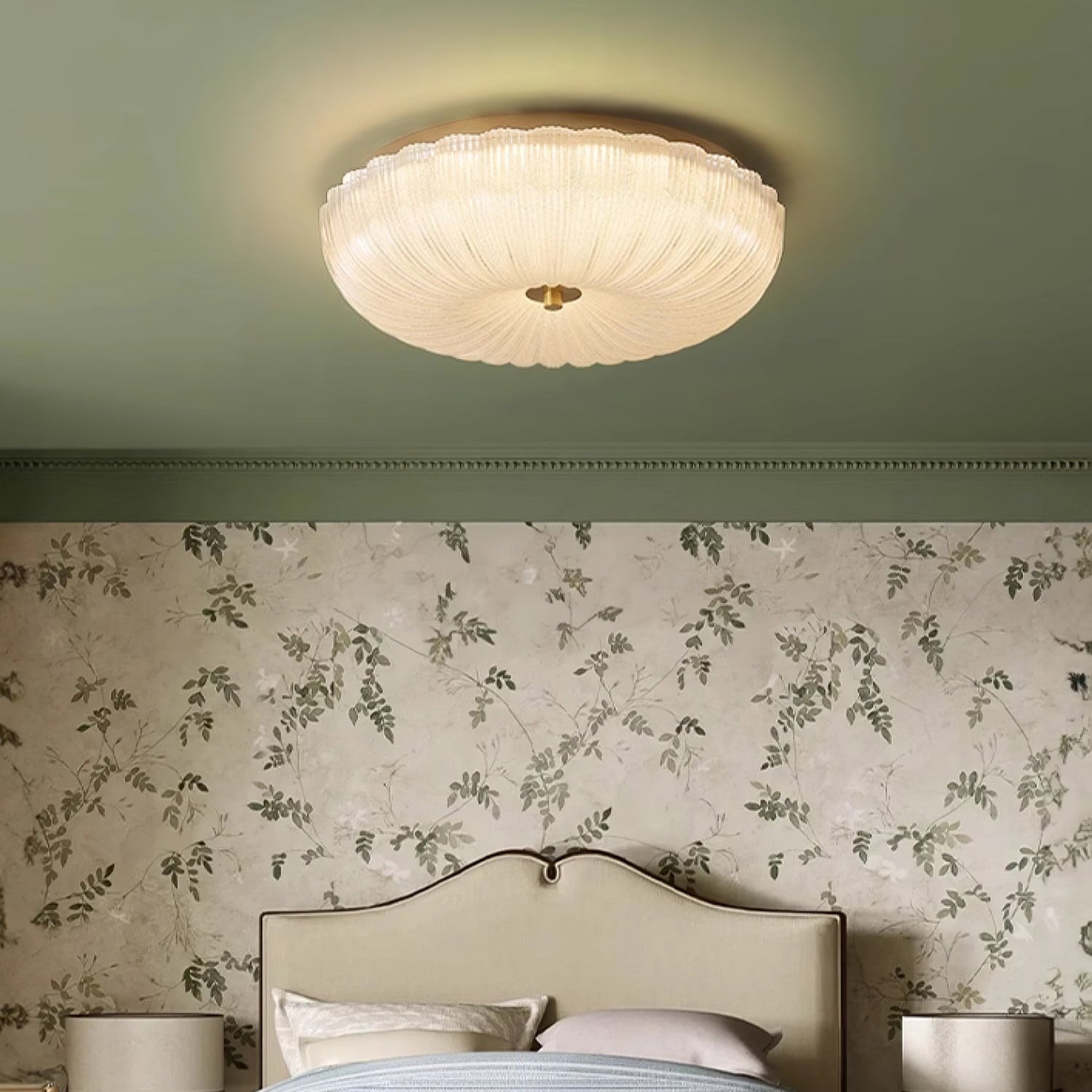 Textured Diffuser Ripple Glass Ceiling Light