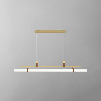 Black Gold Modern Linear Pendant Light For Living Spaces