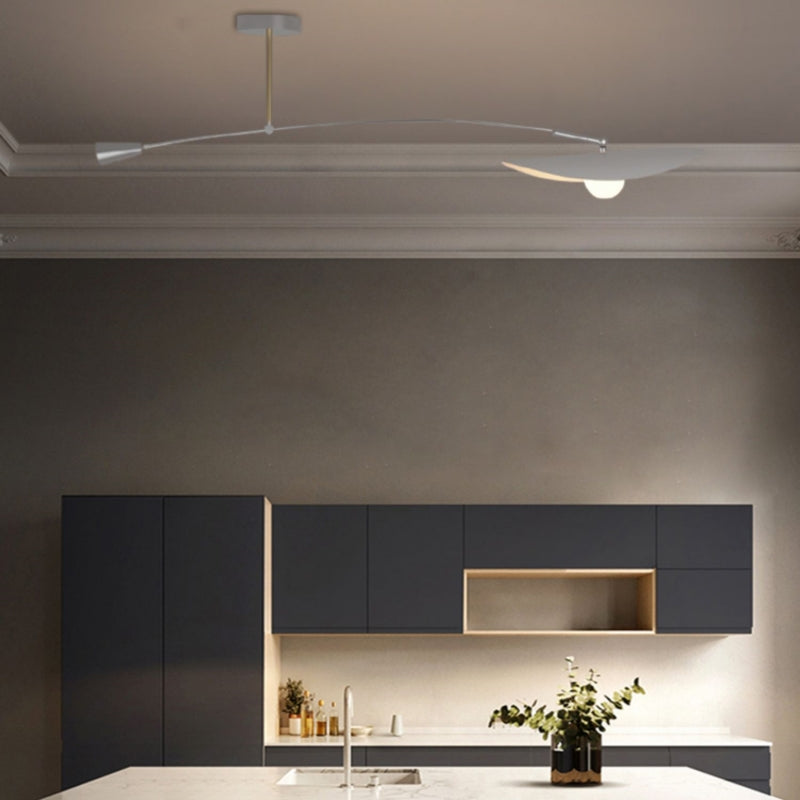 Black and Gold Minimalist Lotus Metal Pendant Light Arisha