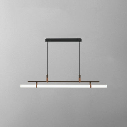 Black Gold Modern Linear Pendant Light For Living Spaces