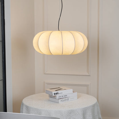 Pendant Linen Beige Pumpkin Light With Glow Soft