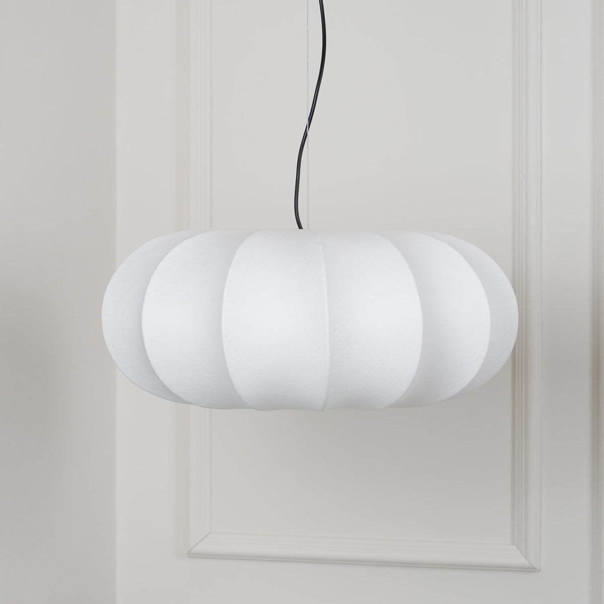 Pendant Linen Beige Pumpkin Light With Glow Soft