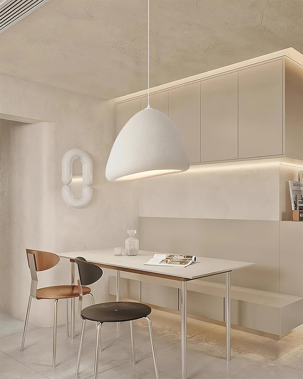 Dimmer Compatible Polystyrene Sleek Pendant Light