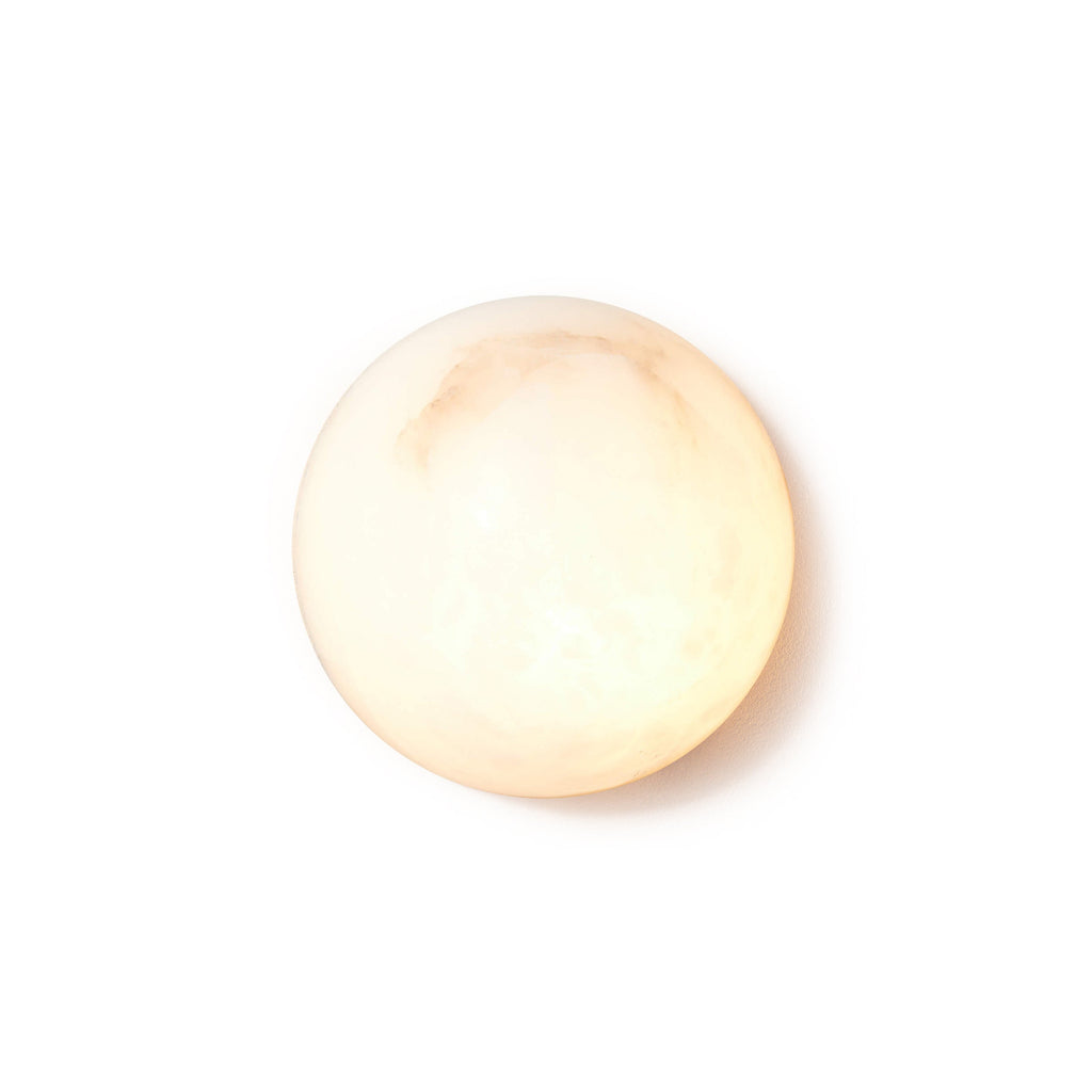 Alabaster Round Minimalist Wall Light For Bedroom And Living Room