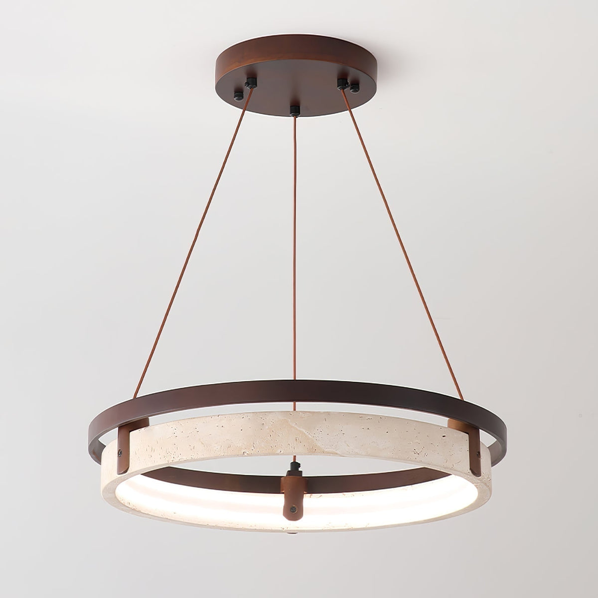 Integrated LED Travertine Pendant Light