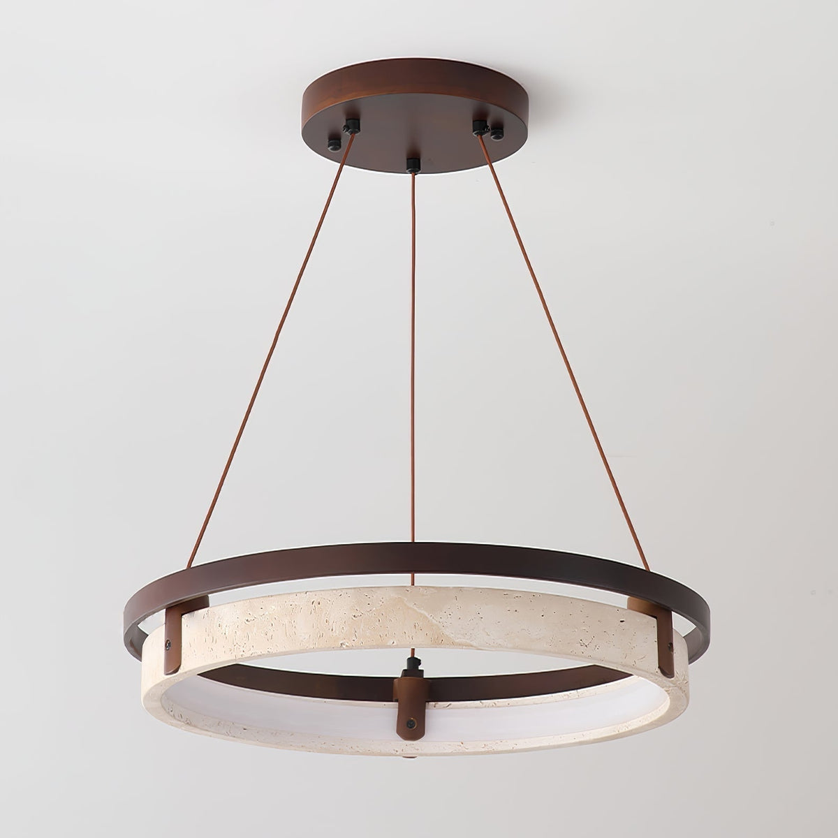 Integrated LED Travertine Pendant Light