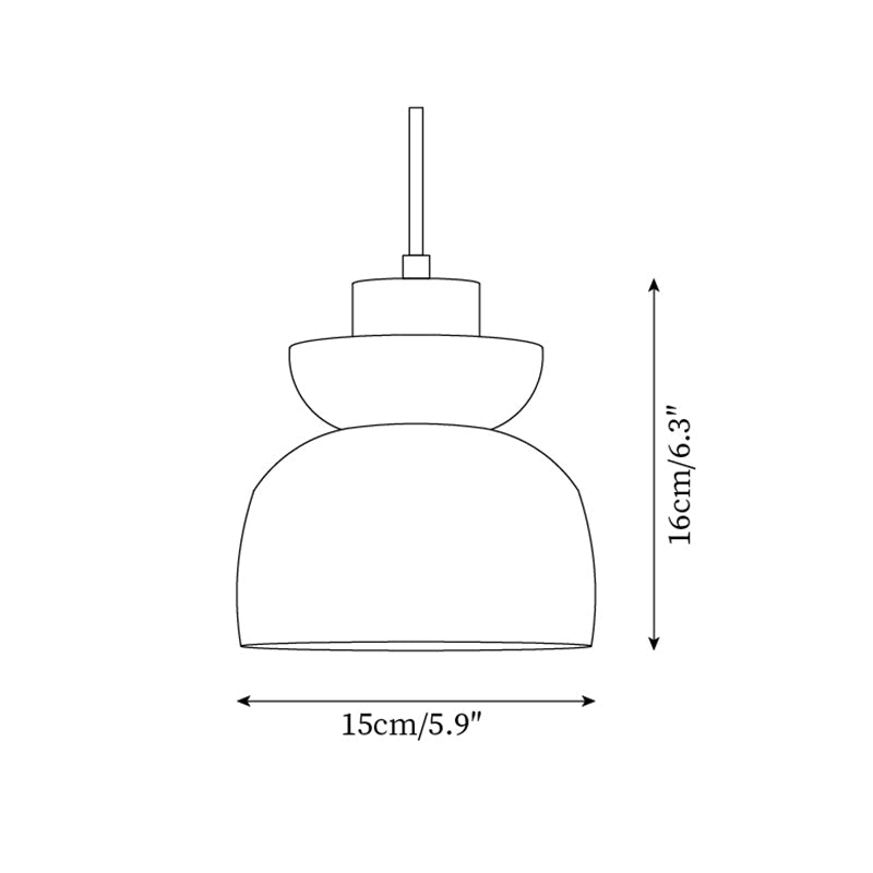 Dome Travertine Glass Pendant Light With Diffused Glow