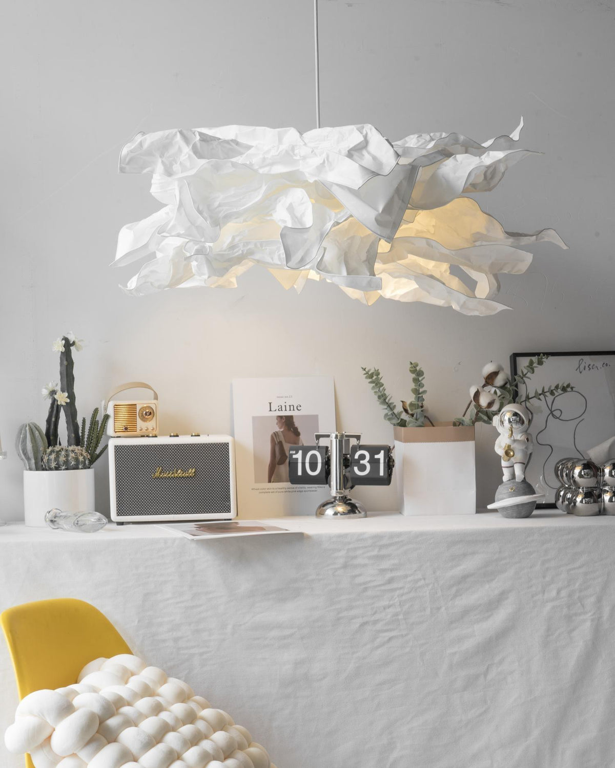Pendant Light With Soft Ambient Glow Origami Paper