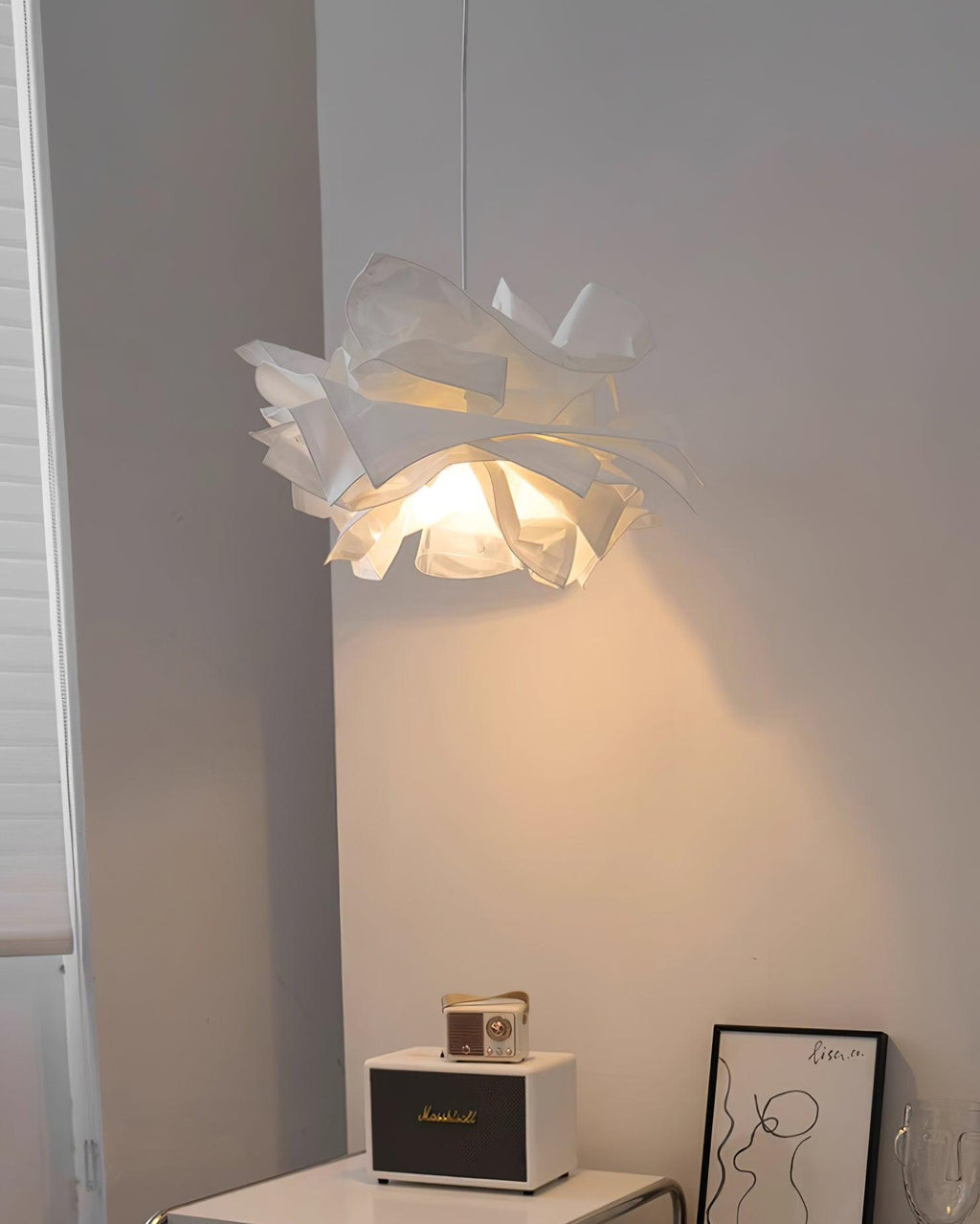 Pendant Light With Soft Ambient Glow Origami Paper