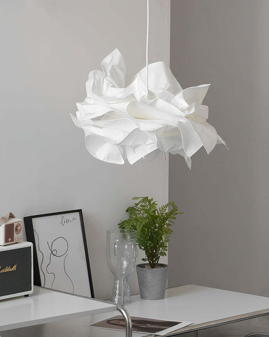 Pendant Light With Soft Ambient Glow Origami Paper