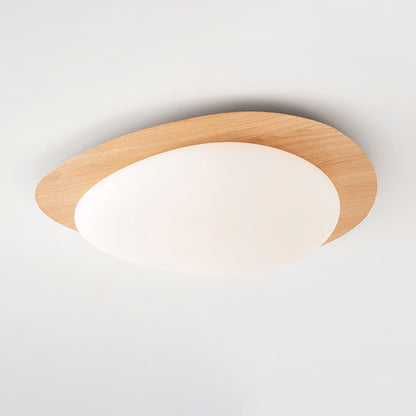Warm Ambience Walnut Pebble Ceiling Light