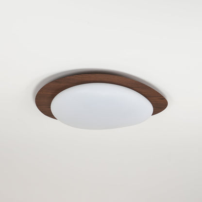 Warm Ambience Walnut Pebble Ceiling Light