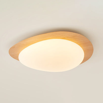 Warm Ambience Walnut Pebble Ceiling Light