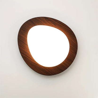 Warm Ambience Walnut Pebble Ceiling Light