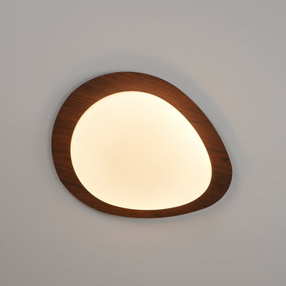 Warm Ambience Walnut Pebble Ceiling Light