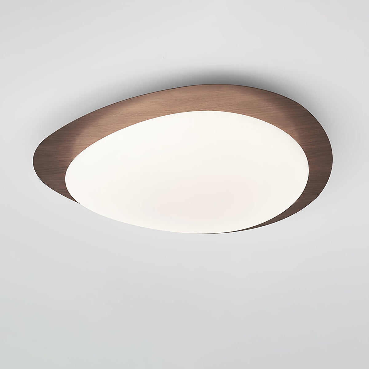 Warm Ambience Walnut Pebble Ceiling Light