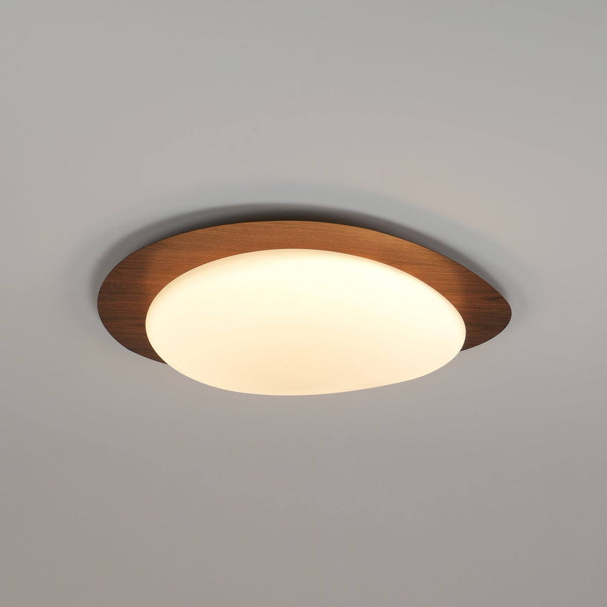 Warm Ambience Walnut Pebble Ceiling Light