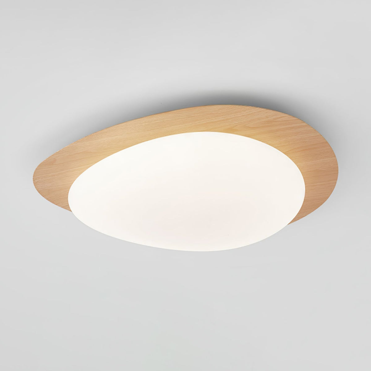 Warm Ambience Walnut Pebble Ceiling Light