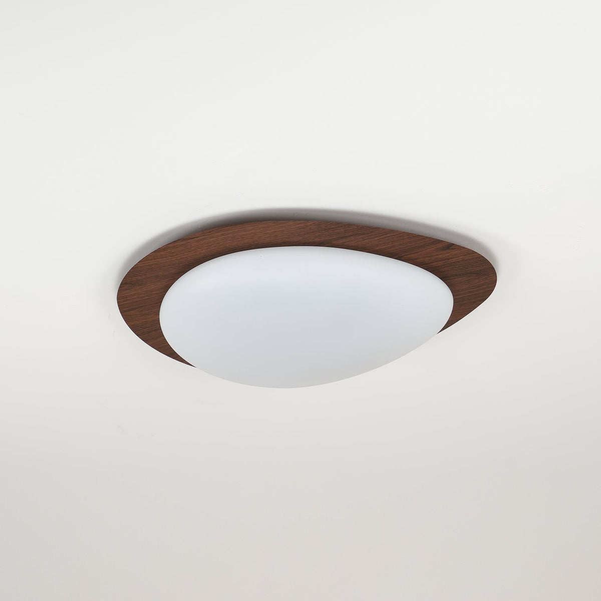 Warm Ambience Walnut Pebble Ceiling Light