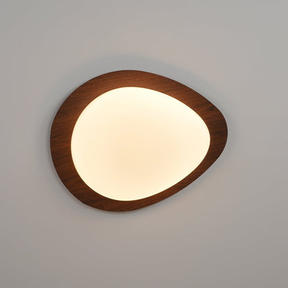 Warm Ambience Walnut Pebble Ceiling Light
