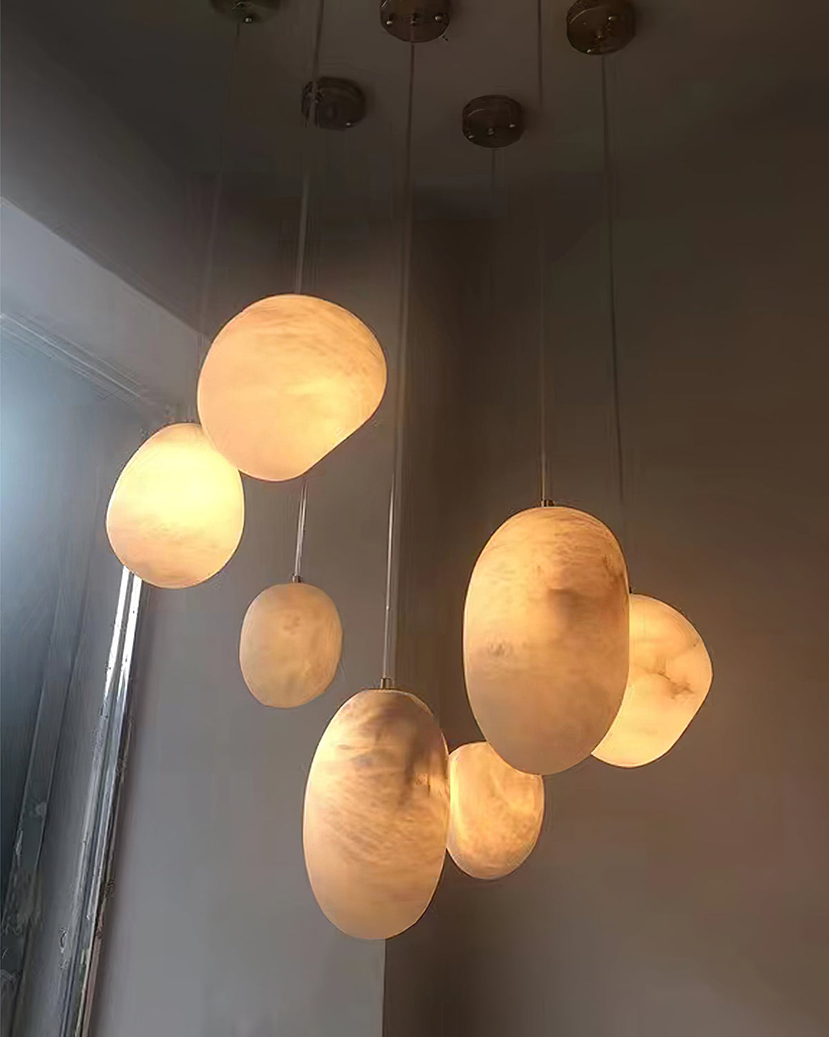 Soft Ambient Glow Nerida Alabaster Pendant Light