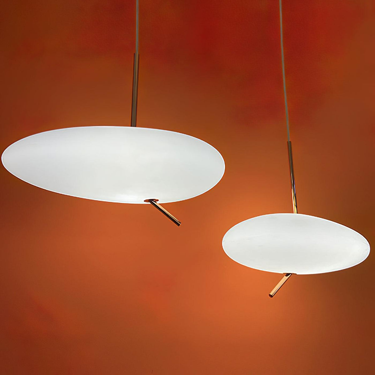 Soft Glow Pendant Light With Rose Gold Pebble