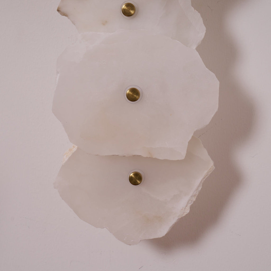 Gentle LED Glow Alabaster Bloom Wall Light
