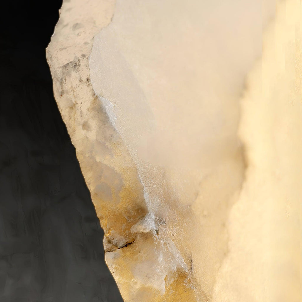 Gentle LED Glow Alabaster Bloom Wall Light