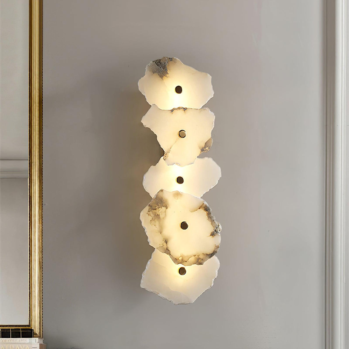 Gentle LED Glow Alabaster Bloom Wall Light