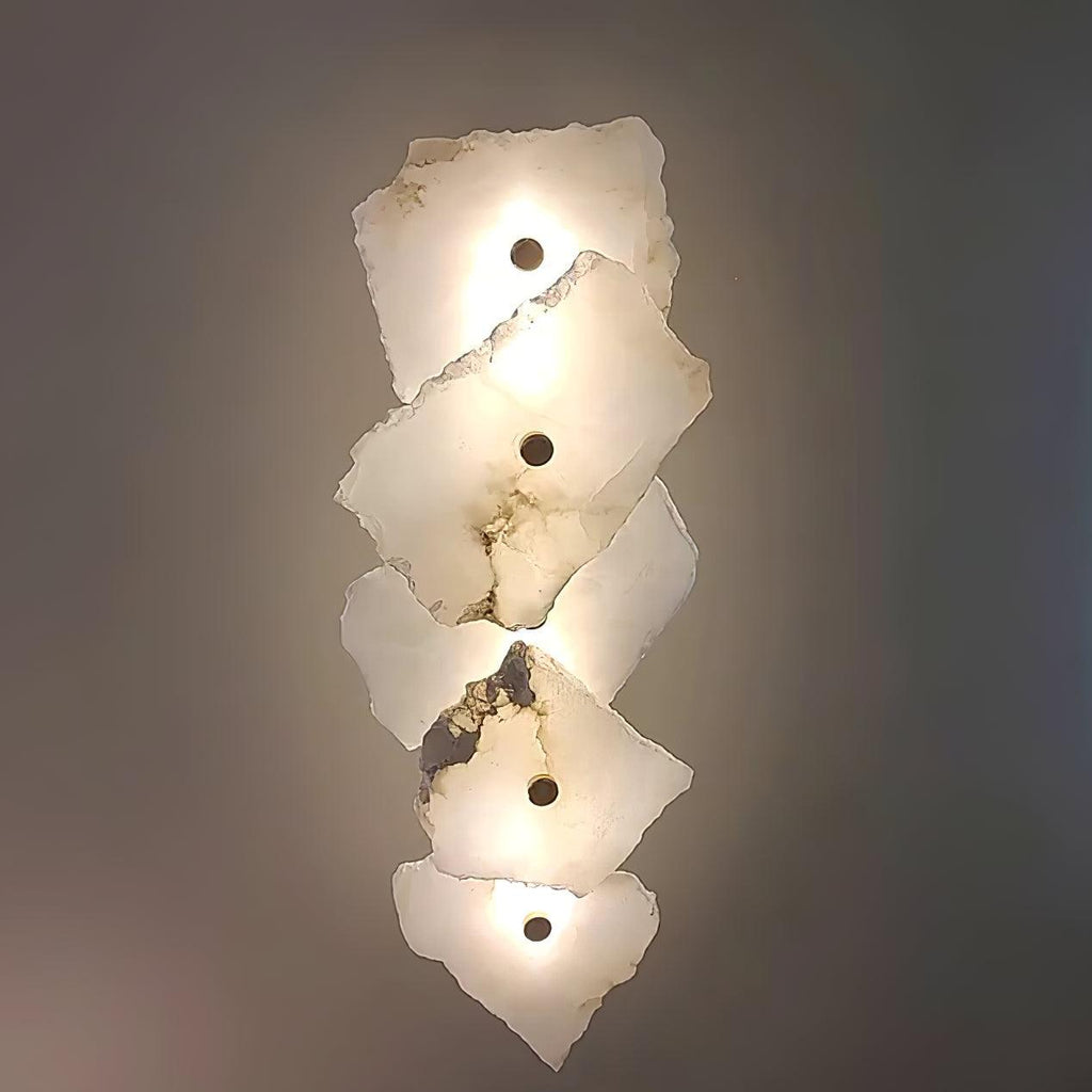 Gentle LED Glow Alabaster Bloom Wall Light