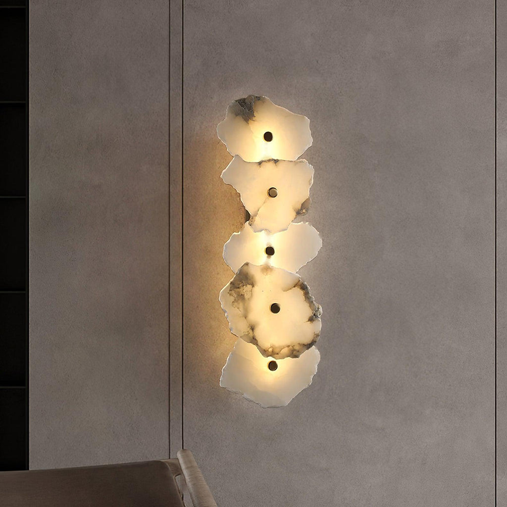 Gentle LED Glow Alabaster Bloom Wall Light