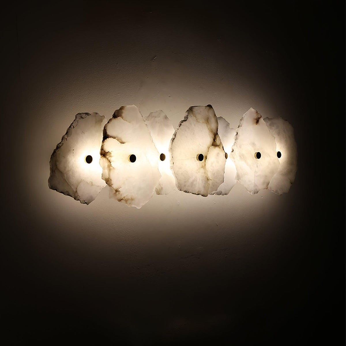 Soft LED Light Alabaster Floral Wall Lamp