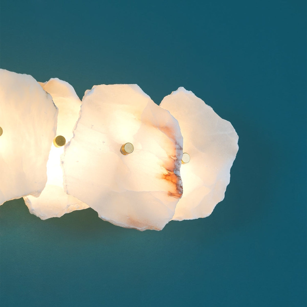Gentle LED Glow Alabaster Bloom Wall Light