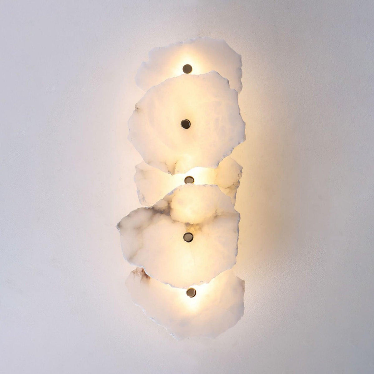 Gentle LED Glow Alabaster Bloom Wall Light