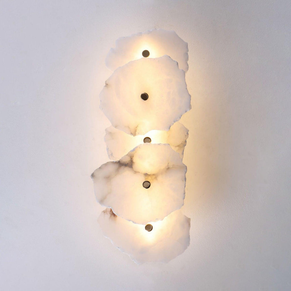 Soft LED Light Alabaster Floral Wall Lamp