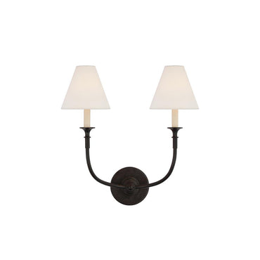 White Cone Shade And Black Metal Arm Wall Lamp Inspired Candle